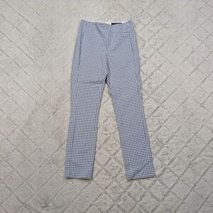 Rag & Bone Pants Women's 4 Blue White Gingham Check Simone Stretch Equestrian 